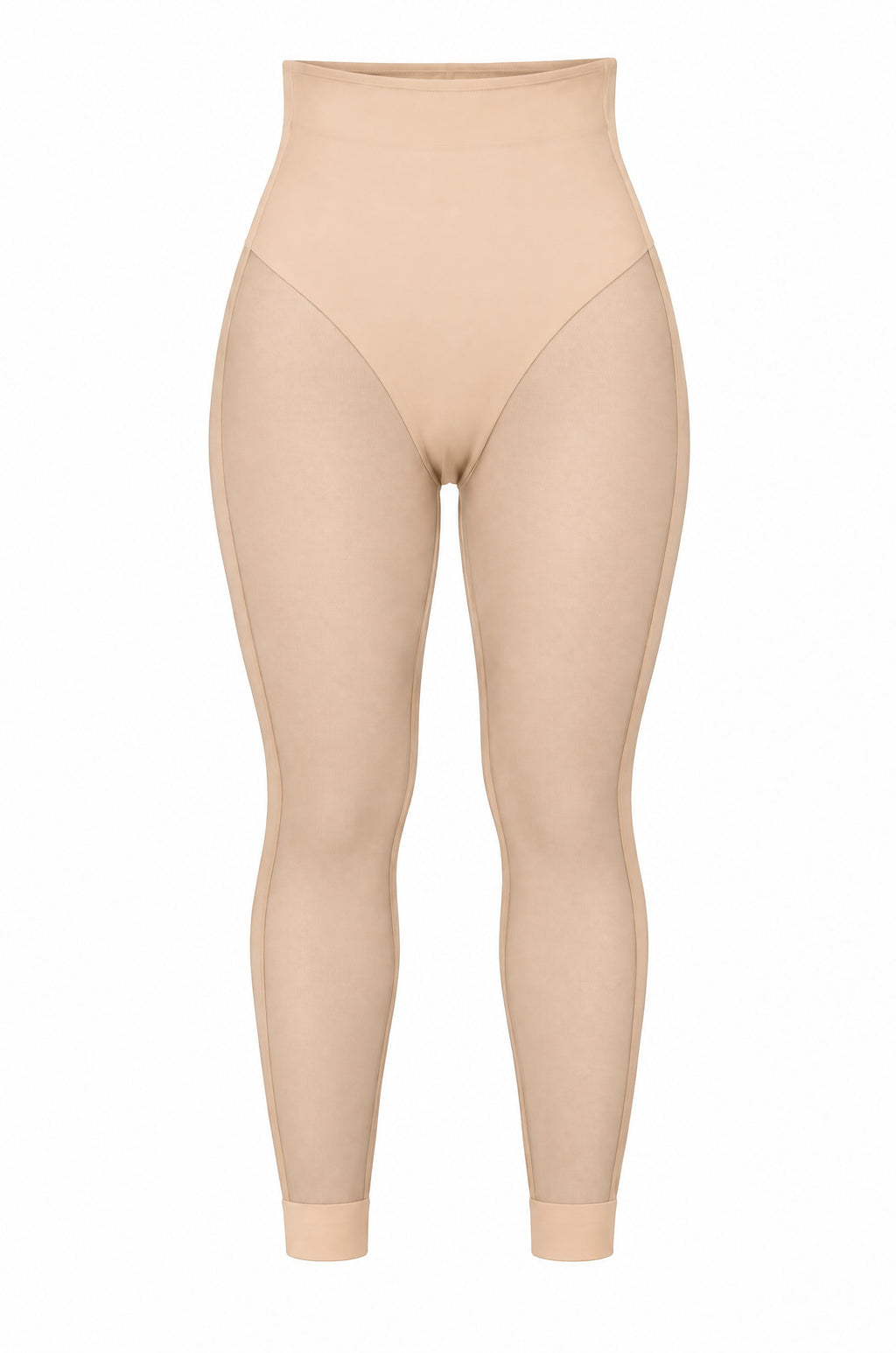 Sheer-Leg Shaping Legging in Natural, flat lay