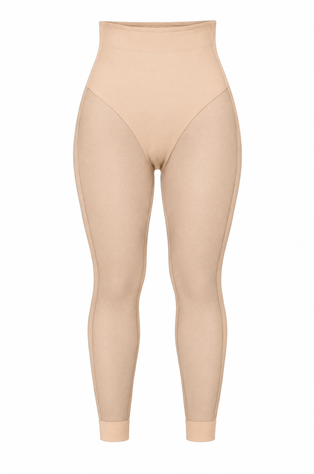 Sheer-Leg Shaping Legging in Natural, flat lay