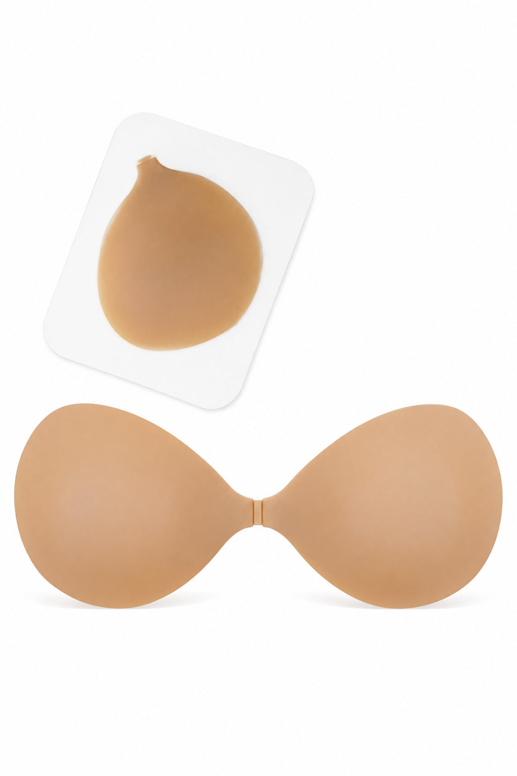 Sticky Push-Up Bra in Brown with its storage board