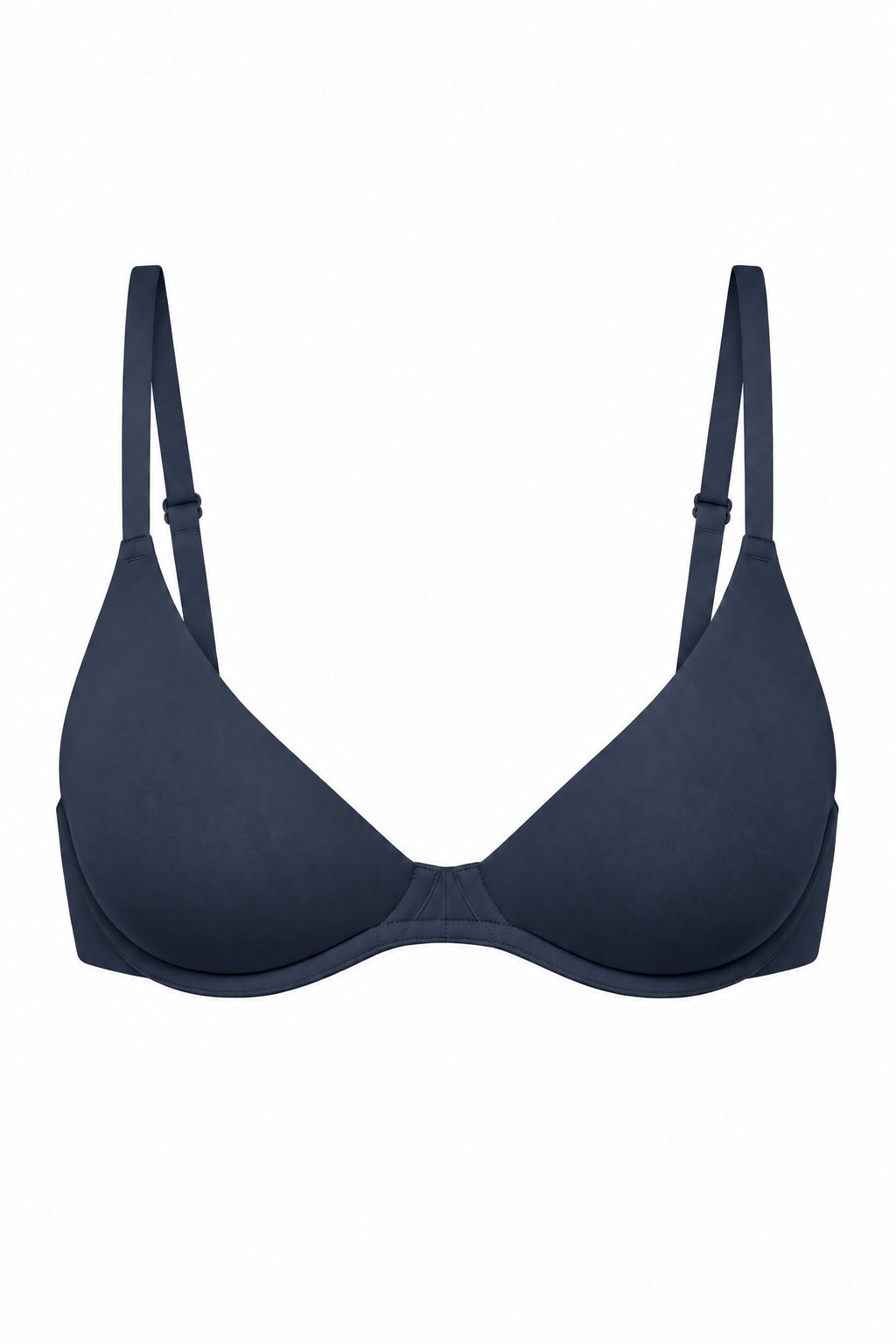 Unlined Plunge Bra in True Navy, on its own