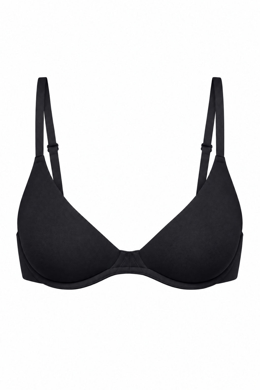 Unlined Plunge Bra in Black, on its own