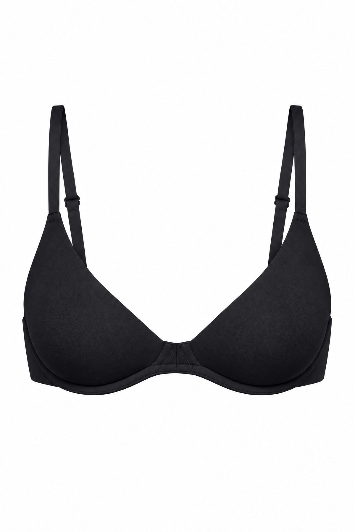 Unlined Plunge Bra in Black, on its own