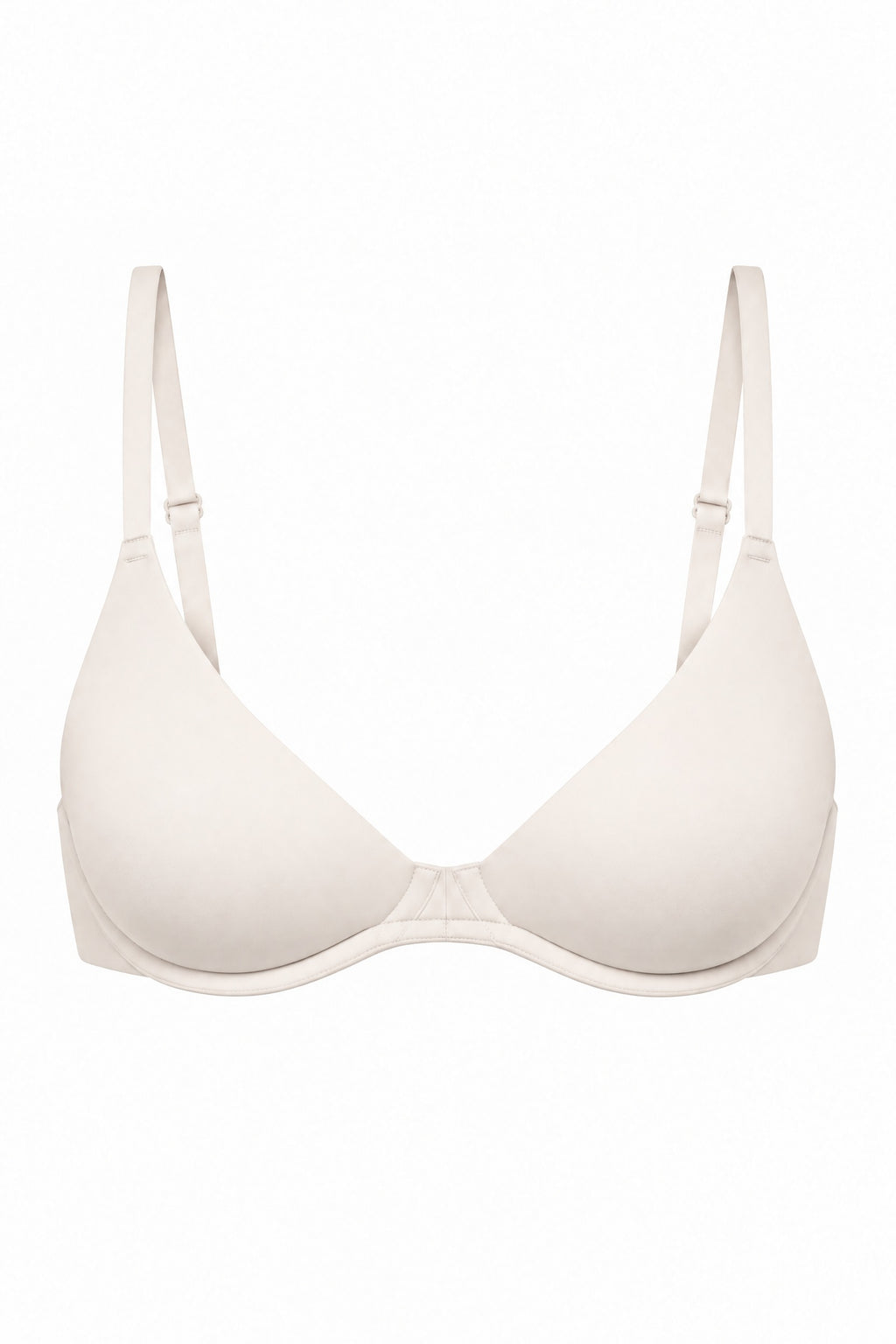 Unlined Plunge Bra in Coconut White, on its own