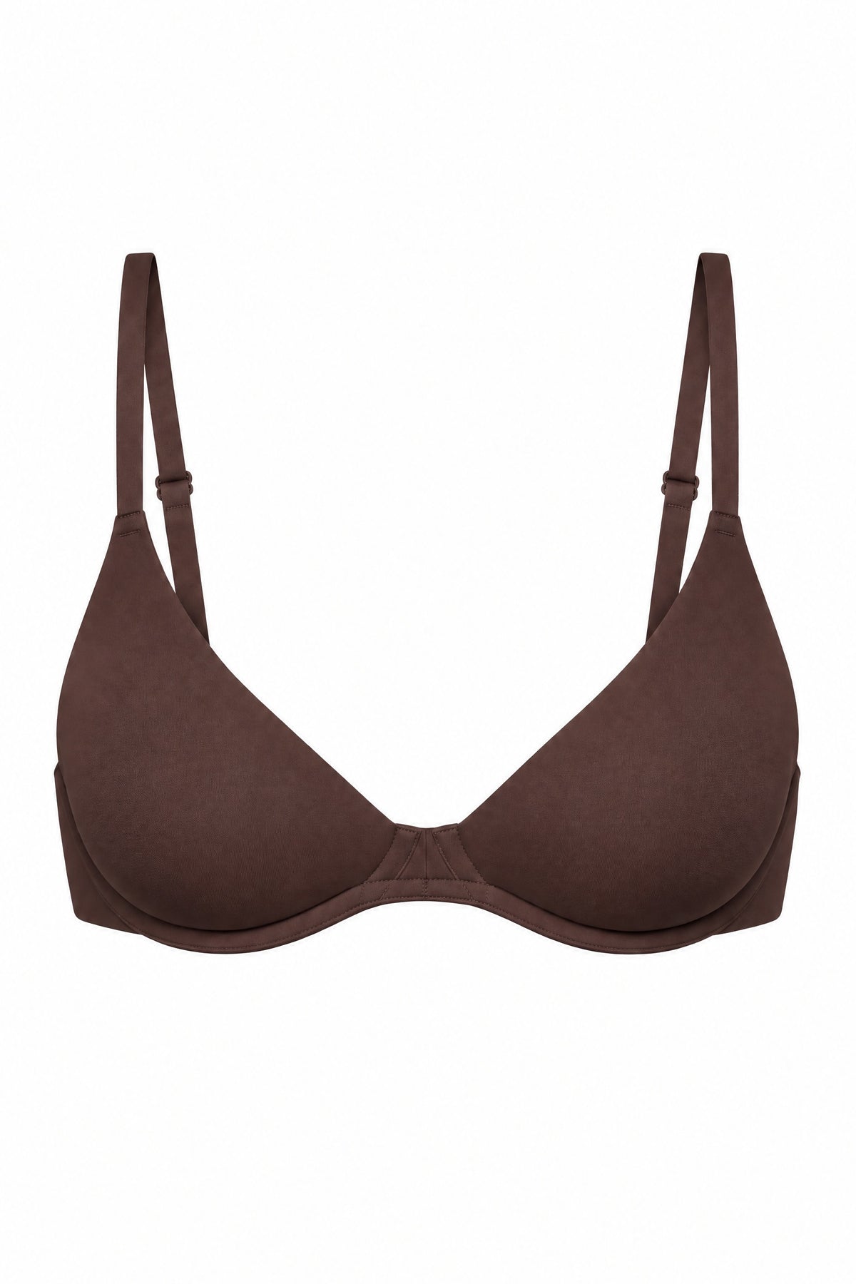 Unlined Plunge Bra in Hazelnut, on its own