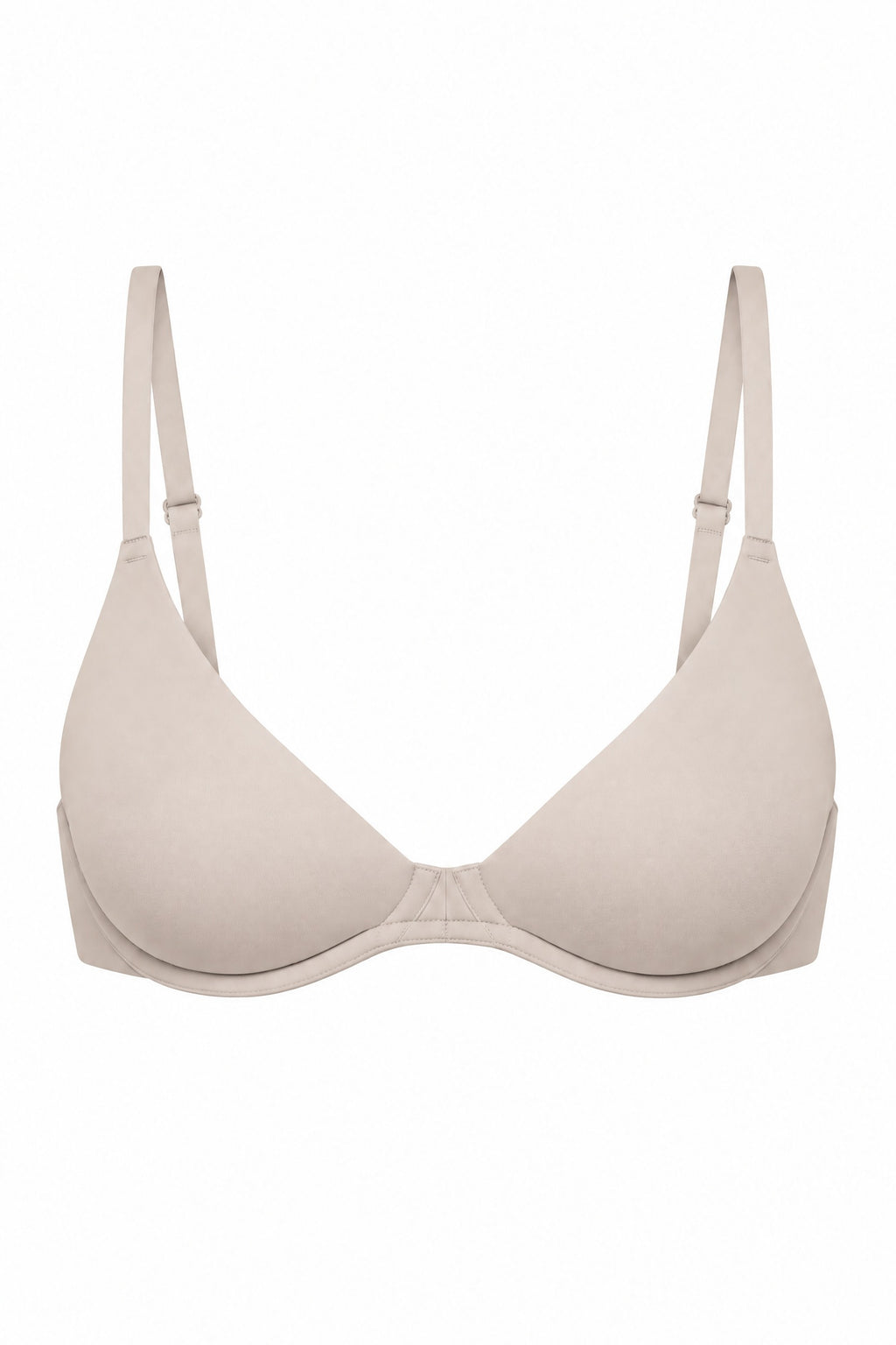 Unlined Plunge Bra in Vanilla White, on its own