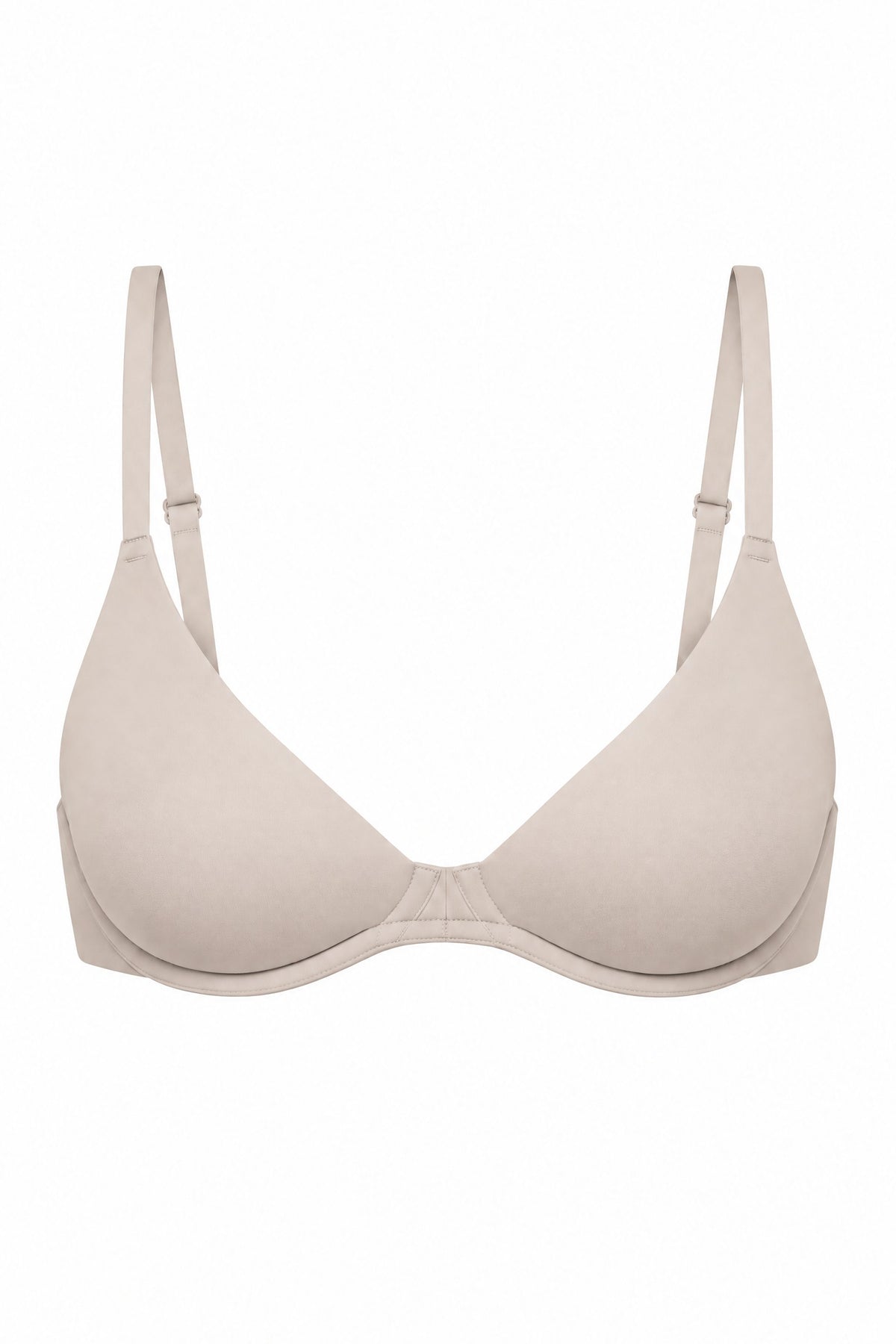 Unlined Plunge Bra in Vanilla White, on its own
