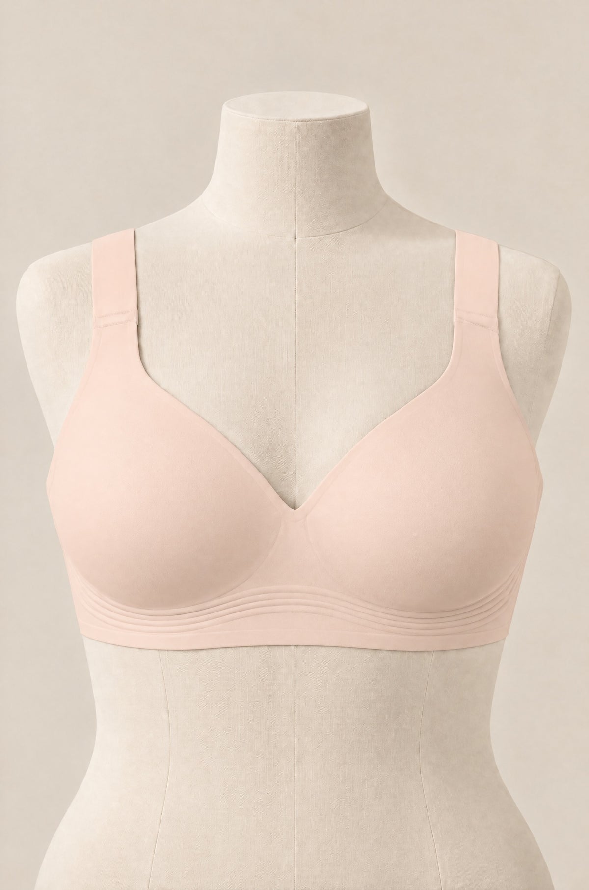 Brasier jelly sin aro en nude claro, de frente