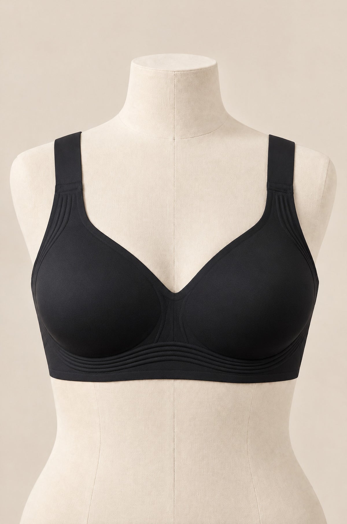 Brasier jelly sin aro en negro, de frente