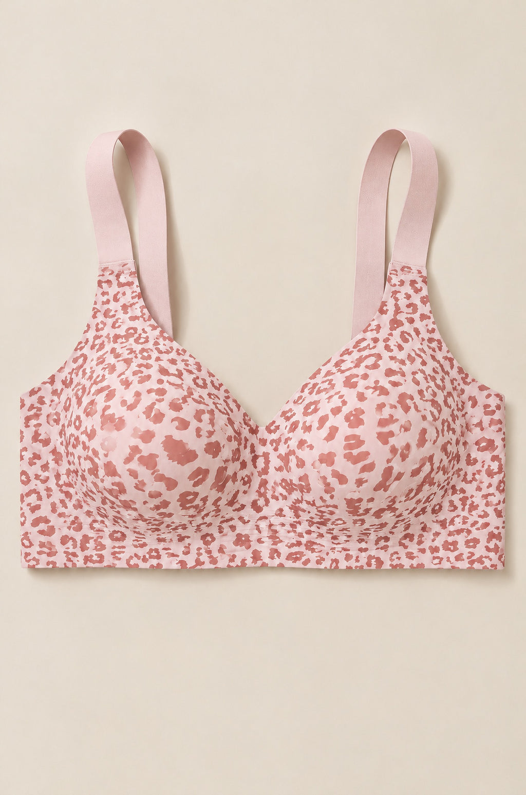 Brasier jelly sin aro en leopardo rosa, extendido