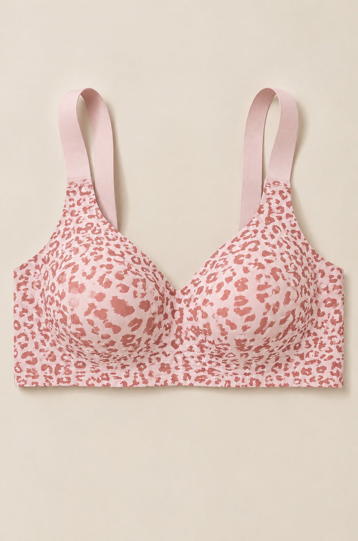 Brasier jelly sin aro en leopardo rosa, extendido
