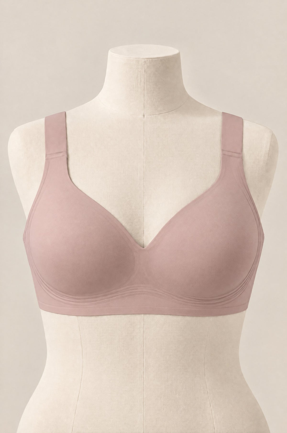 Brasier jelly sin aro en rosa palo, de frente