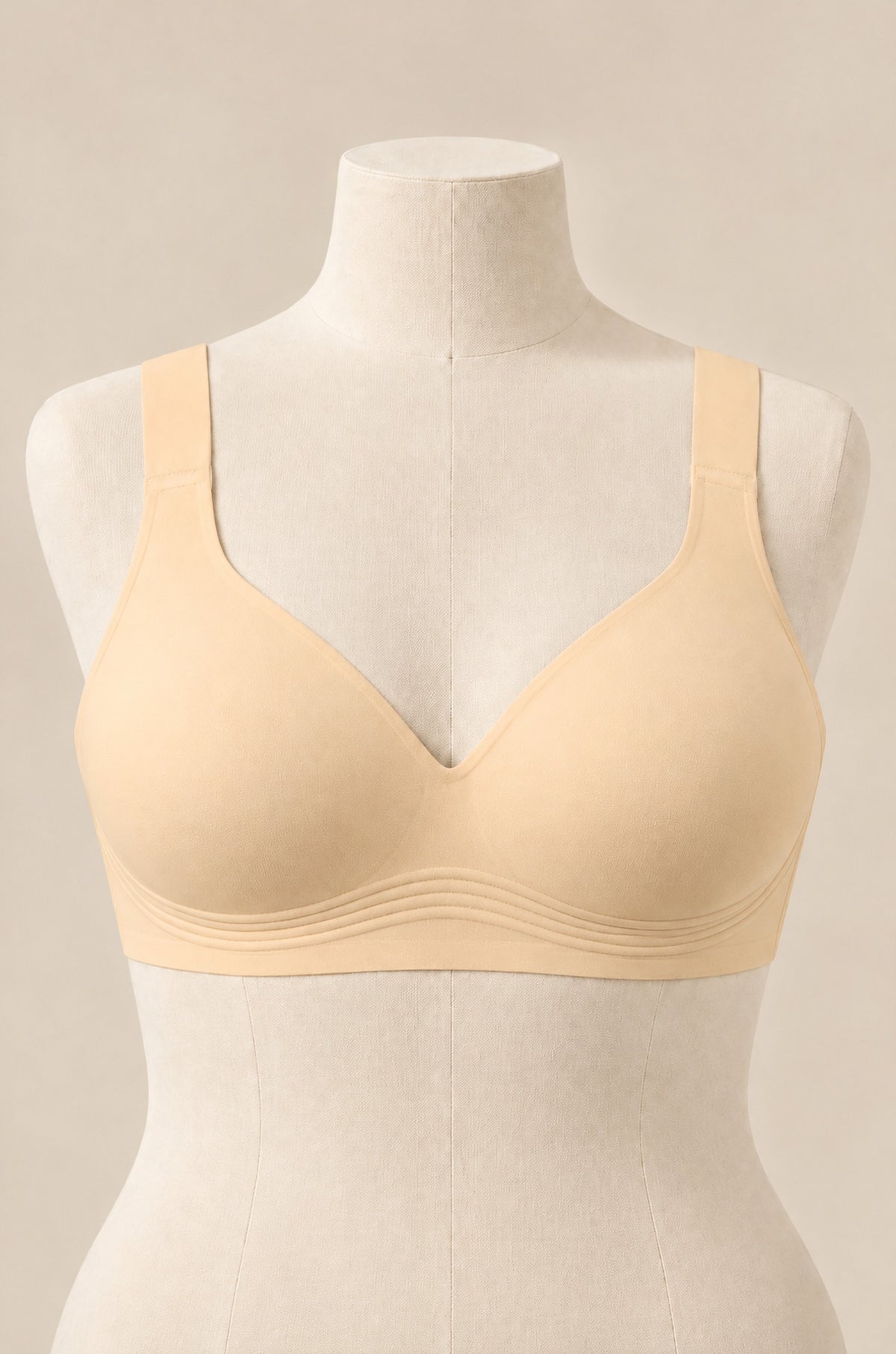 Brasier jelly sin aro en nude oscuro, de frente